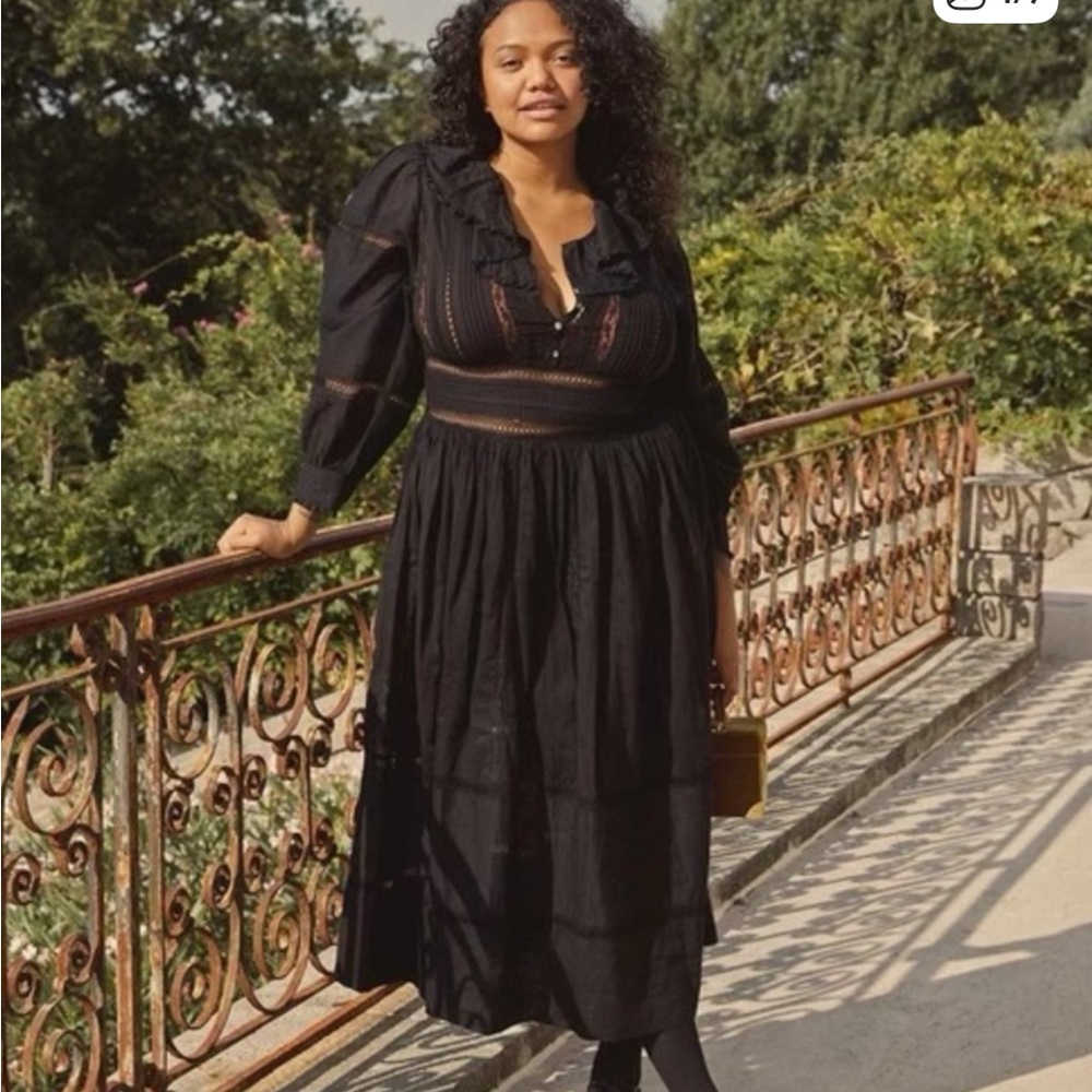 DÔEN Marla Midi Dress - Black XS